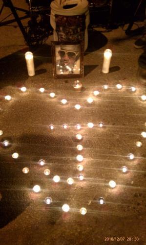 Candle light vigil for Johnny